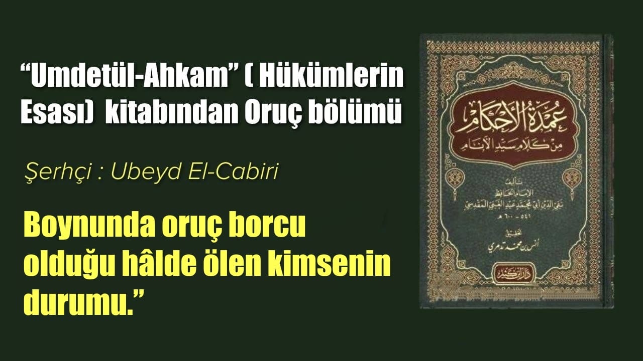 Oruç borcu olduğu halde ölenin hükmü